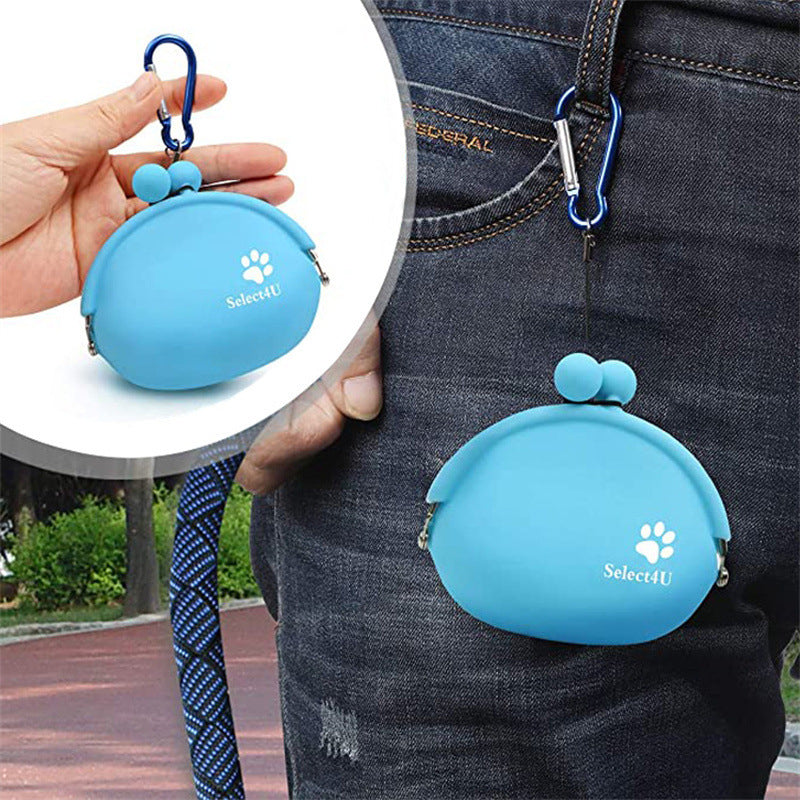 Sac de rangement en silicone pour nourriture et friandises pour chien