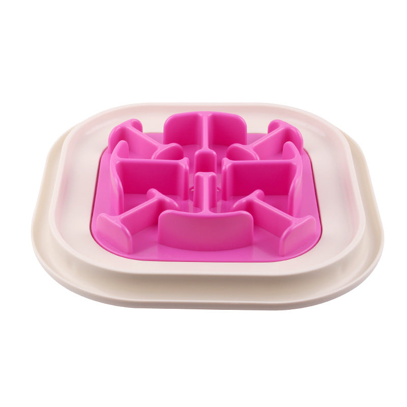 Anti-choking dog bowl slow food bowl