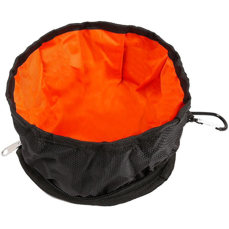 Cuenco para perros plegable portátil, resistente al agua, impermeable, de tela Oxford, fácil de limpiar