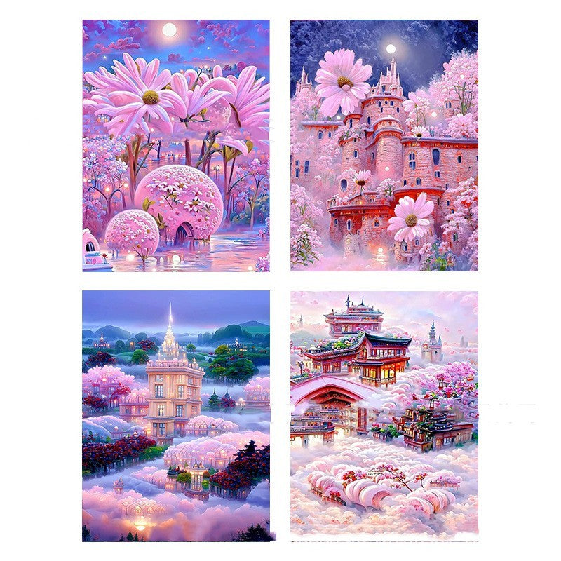 5D Diamond Painting Landscape Animal Decoration Combination