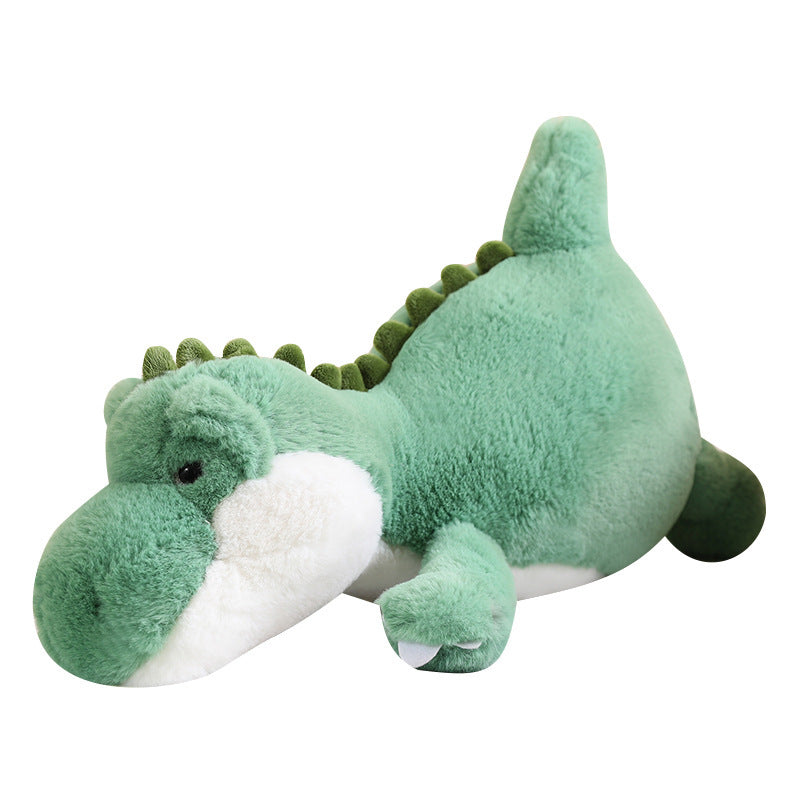 Dinosaurio tumbado, niño sonriente, durmiendo, soporte para piernas, abrazo para dormir, muñeca, niña, estudiante, lindo juguete de peluche