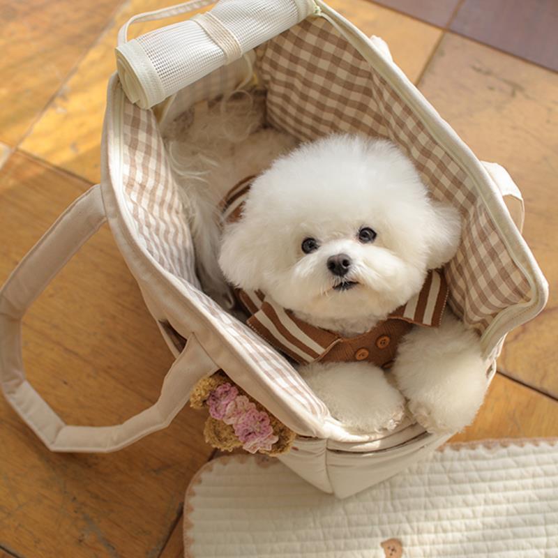 Bolsa de mensajero de mano para perros pequeños para mascotas