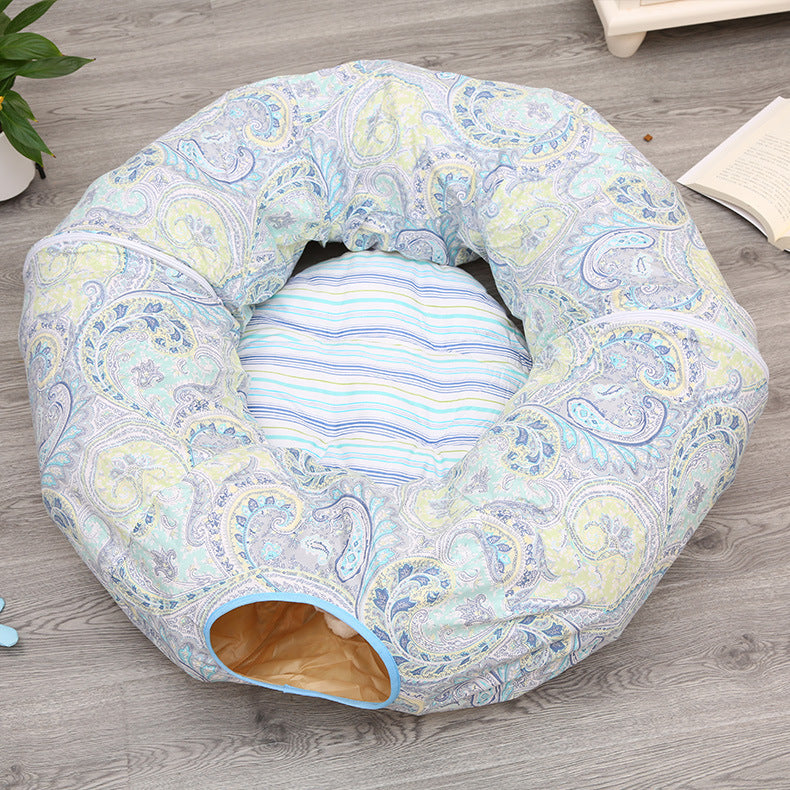 The New Pet Cat Tunnel Sleeping Nest Can Accommodate Folding Cat Channel Intellectual Cat Toy