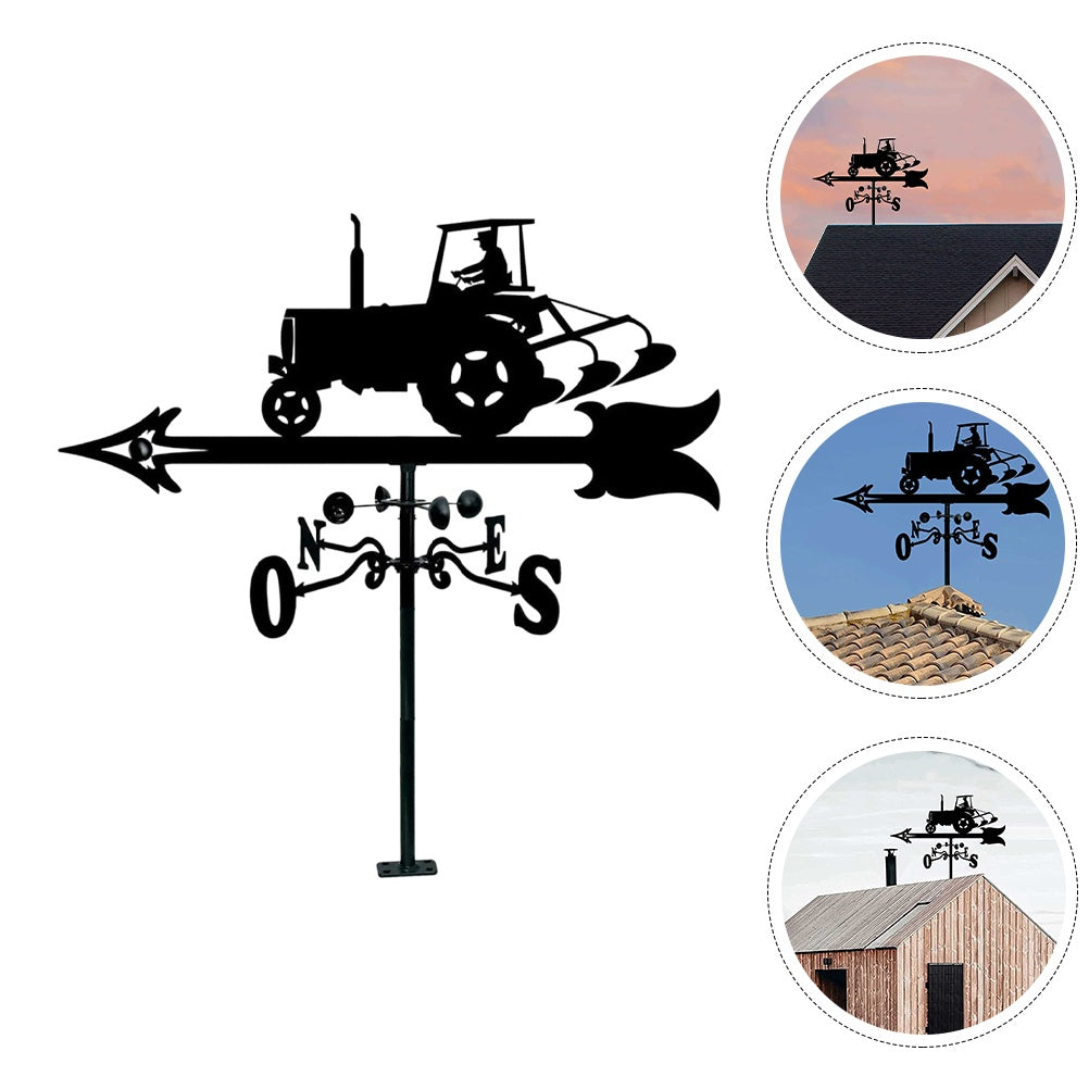 Tractor Iron Silhouette Weathervane Garden Roof