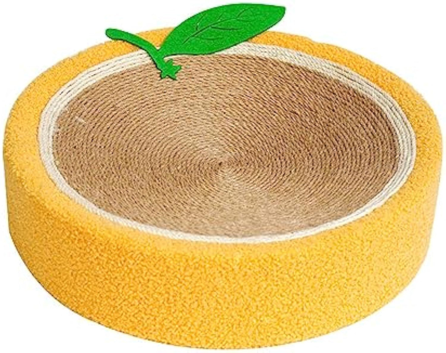 Orange Cat Scratching Board Sisal Cat Scratching Board,Round Cat Bed Sisal Cat Toys Fruit Cat Scratching Board Wear Resistant Sisal Cat Supplies To Meet The Cat's Nature Of Grinding And Scratching