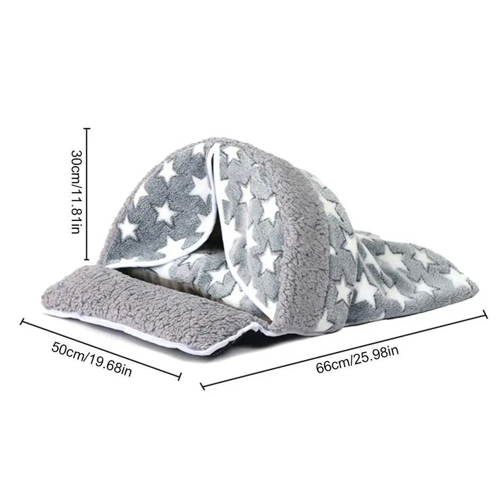 Cat Winter Sleeping Bag Cozy Arch-Shaped Burrowing Cat Bed Snuggle Sack  Washable Cat Tent Covered Cat Bed Enclosed For