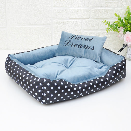 Printed Four Seasons New Small Dog Pet Bed