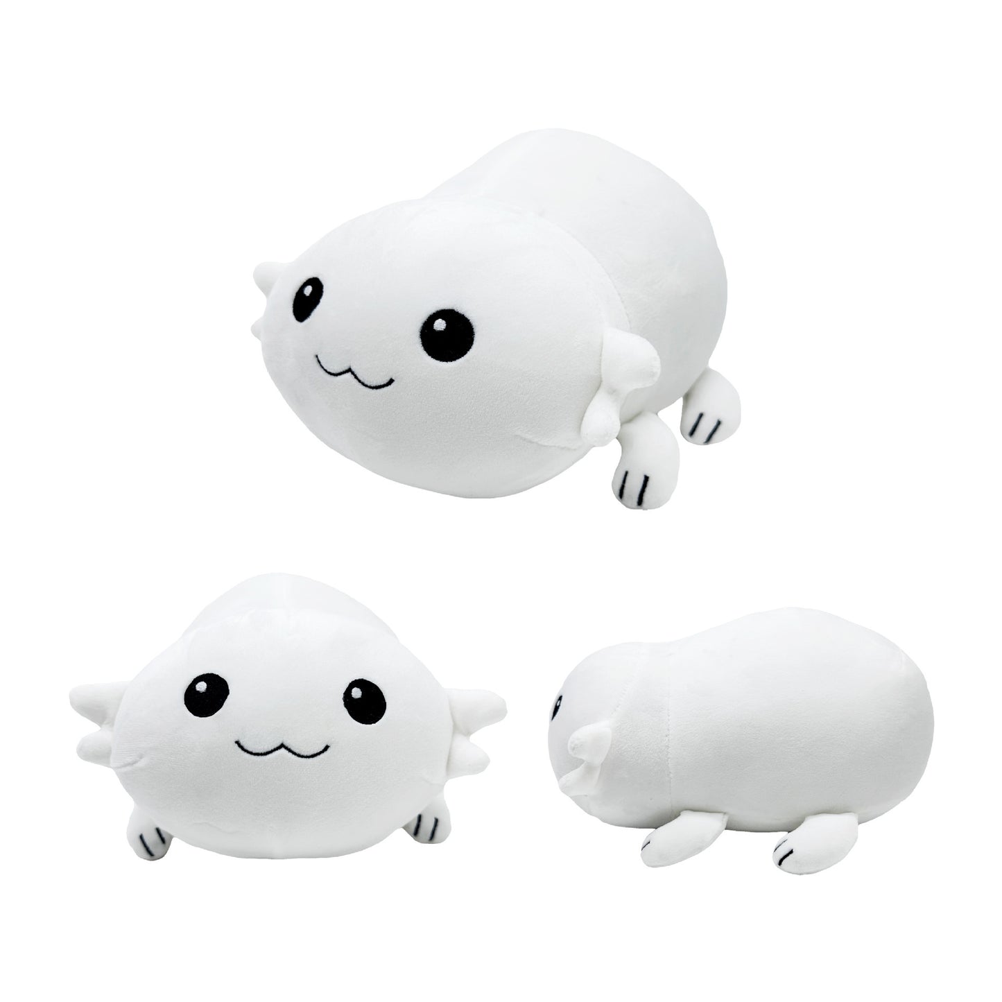 White Salamander Plush Toy Net Pocket