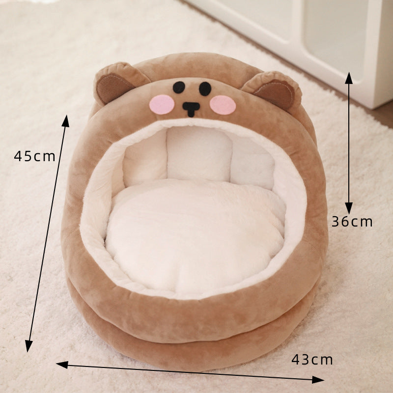 Cama para gatos, cesta cálida para mascotas, acogedor cojín para tumbonas de gatitos, cama para perrera, saco de dormir para perros pequeños, medianos y gatos, suministros para gatos