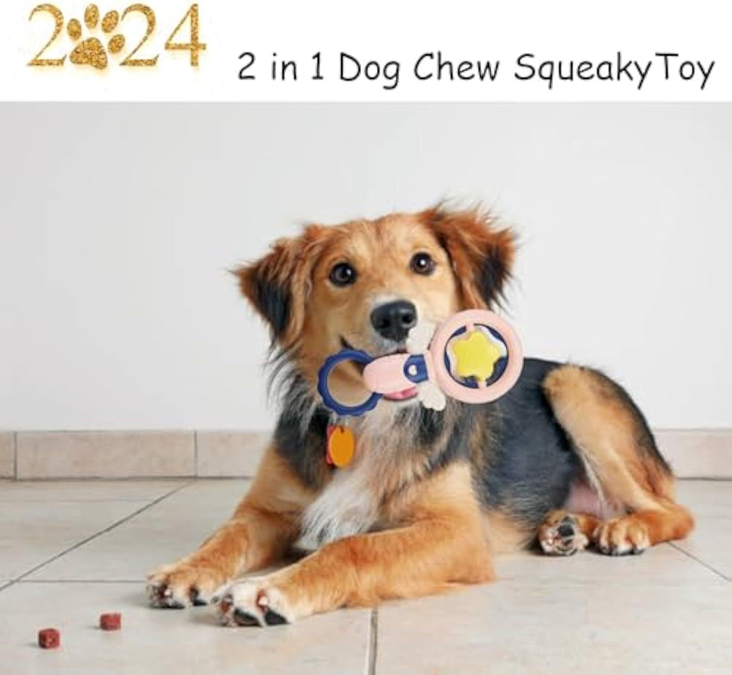 Interactive Dog Toys For Boredom Durable Dog Squeaky Toys Dog Chew Toys For Aggressive Chewers Large Breed Grind Teeth Clean Tartar Solve Pet Oral Problem