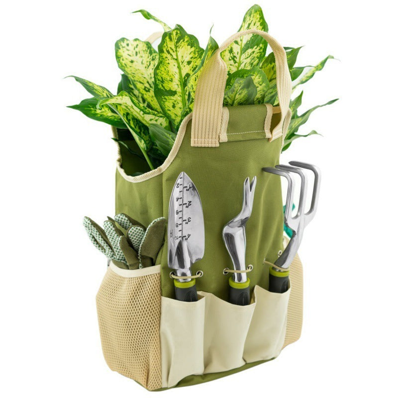 Sac de rangement multifonctionnel en tissu Oxford pour outils d'art de fleurs de jardin