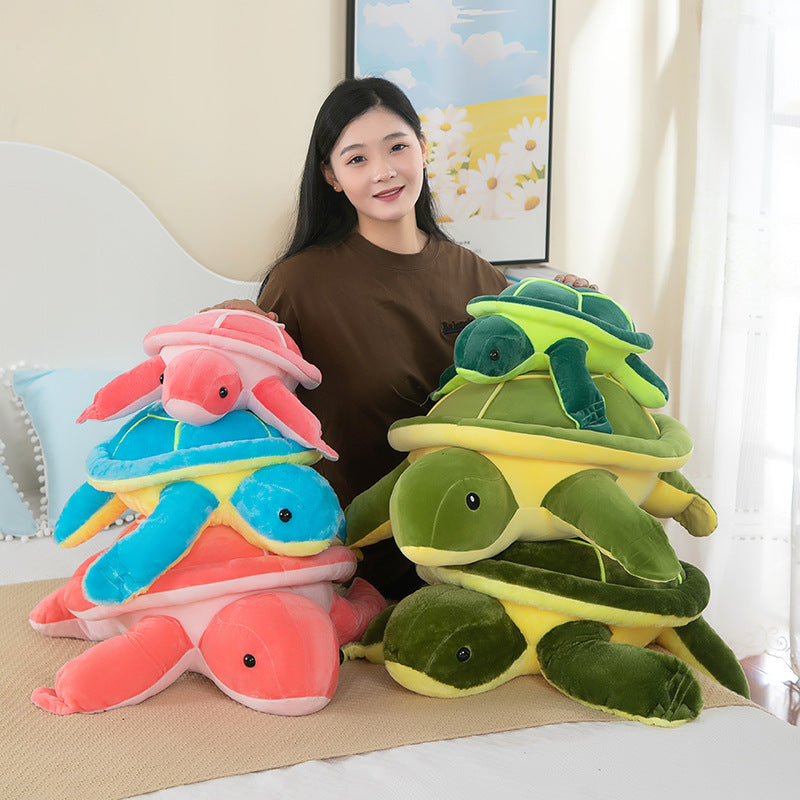 Juguetes de peluche de simulación de almohada de tortuga pequeña