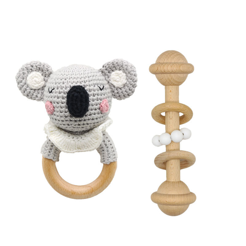 DIY Crochet Molar apaciguar juguete Koala Animal Molar Stick bebé mordedor Kit