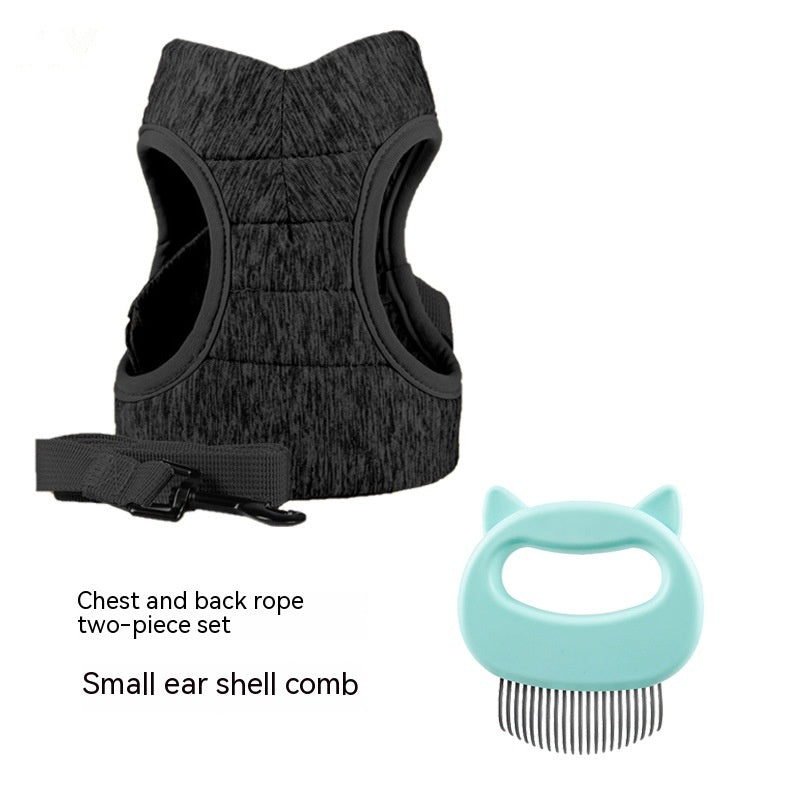 Sangle de poitrine de style gilet, corde antidéflagrante pour chat