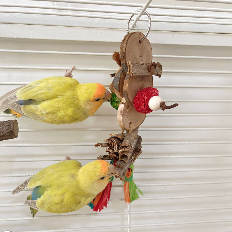 Parrot Bird Bite Toy String Relieving Stuffy Decorative Color Pendant