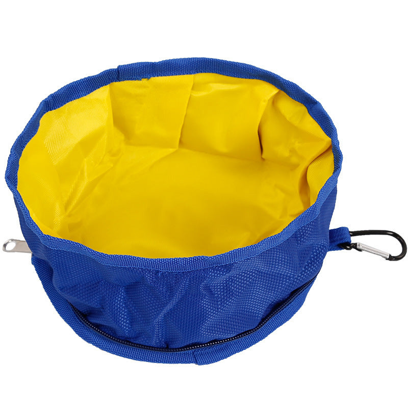 Cuenco para perros plegable portátil, resistente al agua, impermeable, de tela Oxford, fácil de limpiar