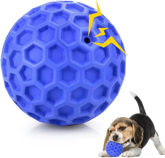 Pelota indestructible que chirría para perros, alivia la ansiedad, limpia los dientes, juguete interactivo para masticar para perros agresivos, juguete para perros de razas grandes, para exteriores, resistente al agua