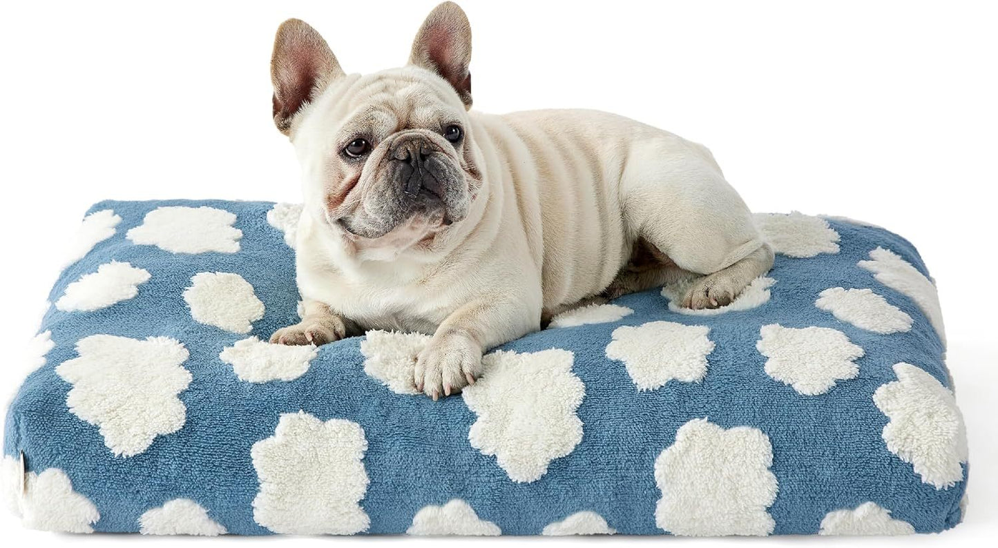 Camas para Perros Cama para Mascotas De Espuma Picada Triturada Gruesa para Perros De Gran Tamaño Cama para Perros Interior con Funda Extraíble Fondo Antideslizante De Felpa Difusa Moderna Y Linda