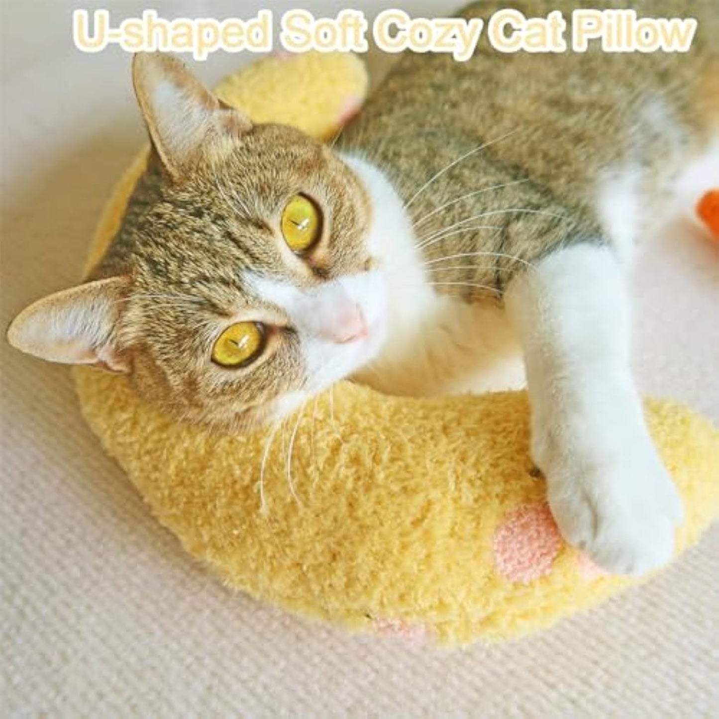 Almohada para gatos Almohadas para gatos suaves para amasar para gatos de interior Almohada para el cuello del gato para un sueño cómodo Productos de almohada calmantes para gatos Juguete de felpa para gatos lavable 