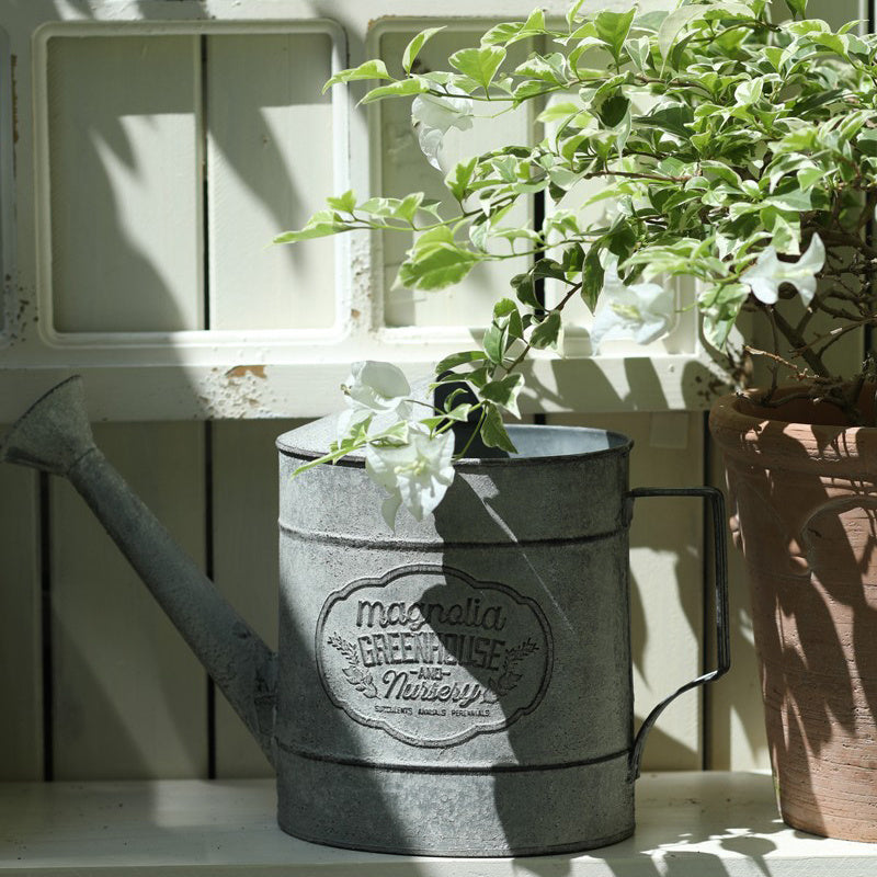 Regadera de jardín de hierro forjado, decoración de comestibles para jardinería