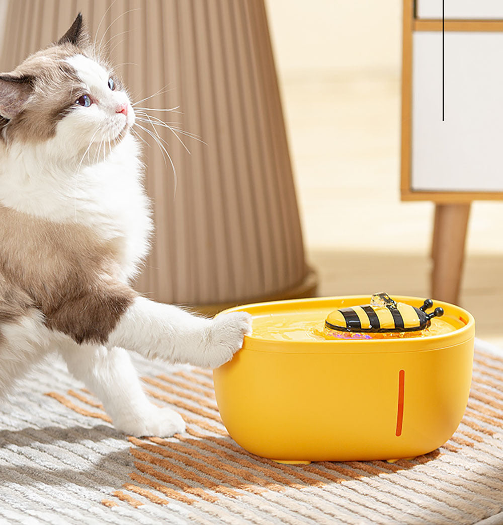 Fontaine à eau pour chat avec filtre automatique USB, abreuvoir électrique silencieux, bol filtrant à recirculation pour chats et chiens, distributeur d'eau pour animaux de compagnie