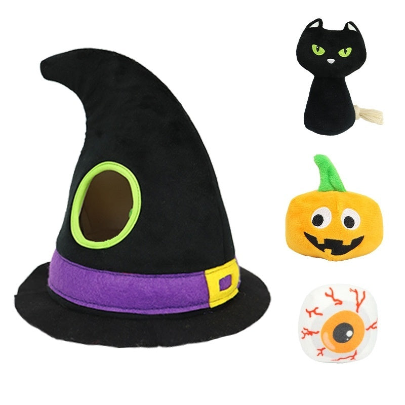 Juguete que suena con sombrero para mascotas de Halloween