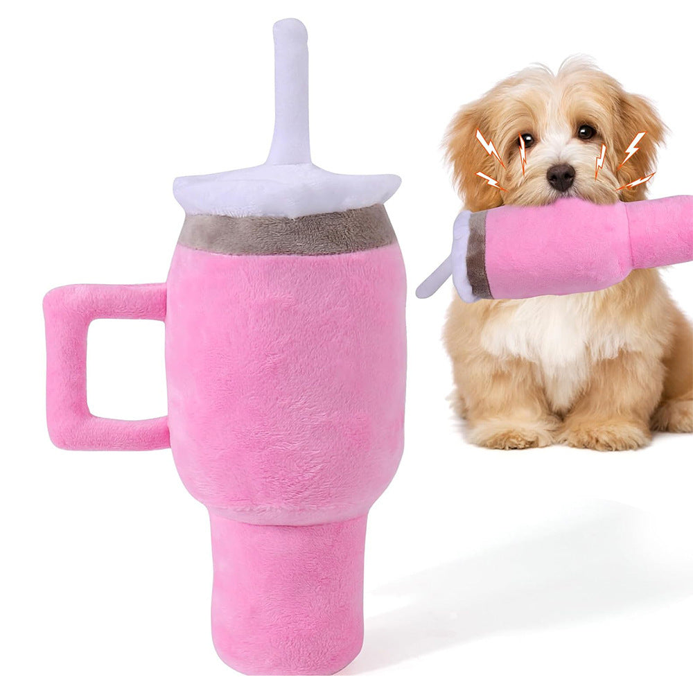 Juguete con sonido para perros con asa y taza