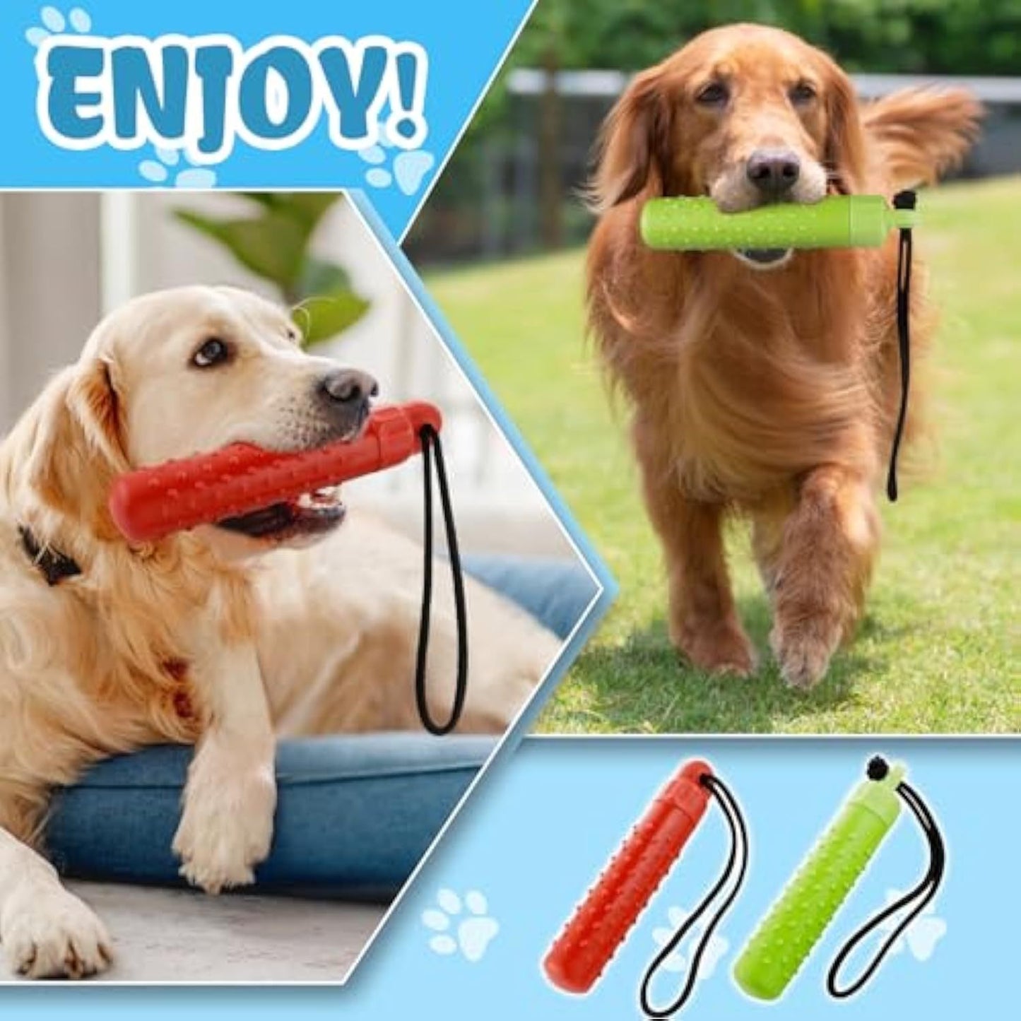 Floating Dog Pool Toys - Interactive Fetching Dog Water Toys For Hiding Food, Lightweight TPR Bumper Toys With Rope For Summer Outdoor Dogs Training Playing