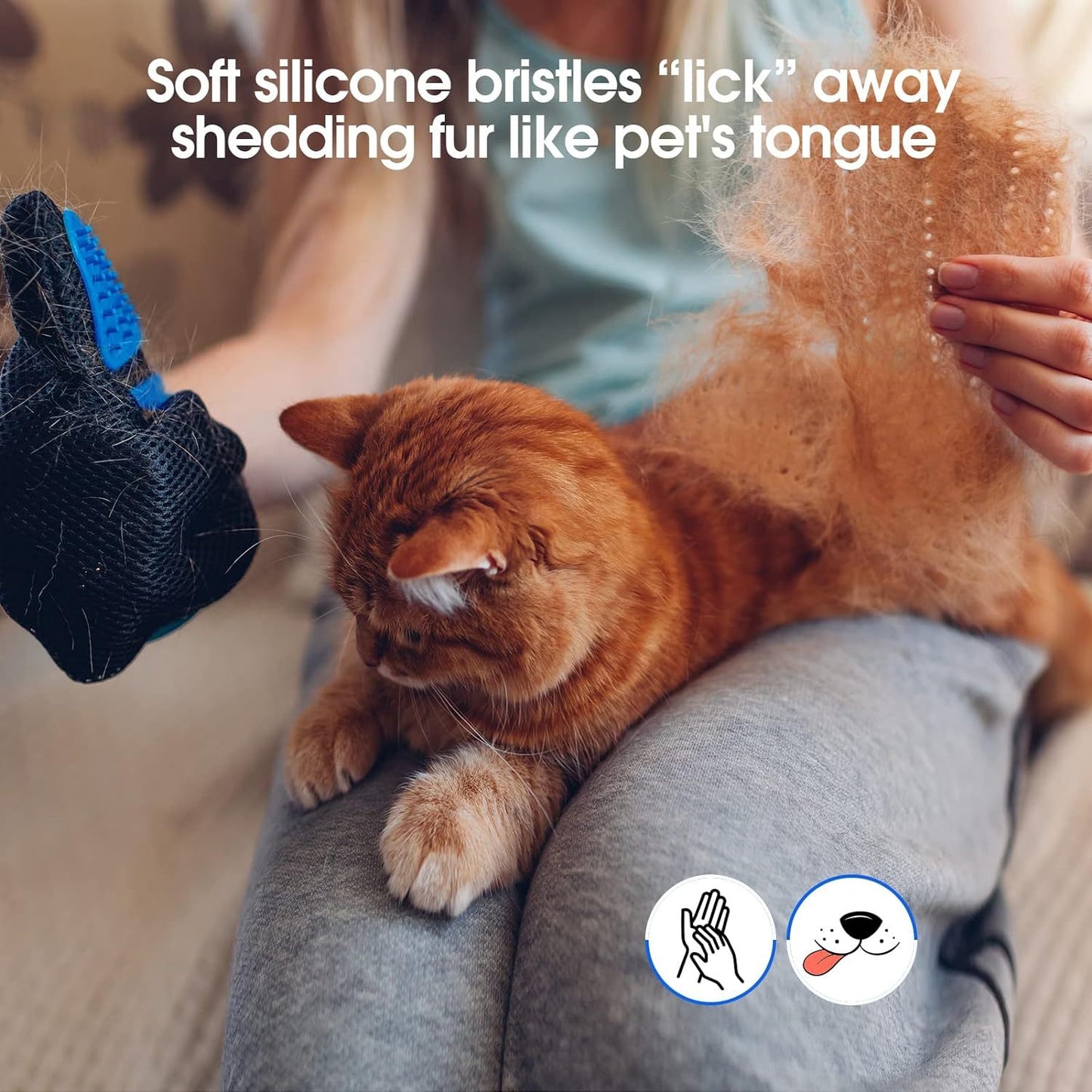 Gants de toilettage pour animaux de compagnie, brosses pour chats pour une perte douce, efficace, mitaines d'épilation pour animaux de compagnie, gants de lavage pour chiens à poils longs et courts, chiens, chats, chevaux