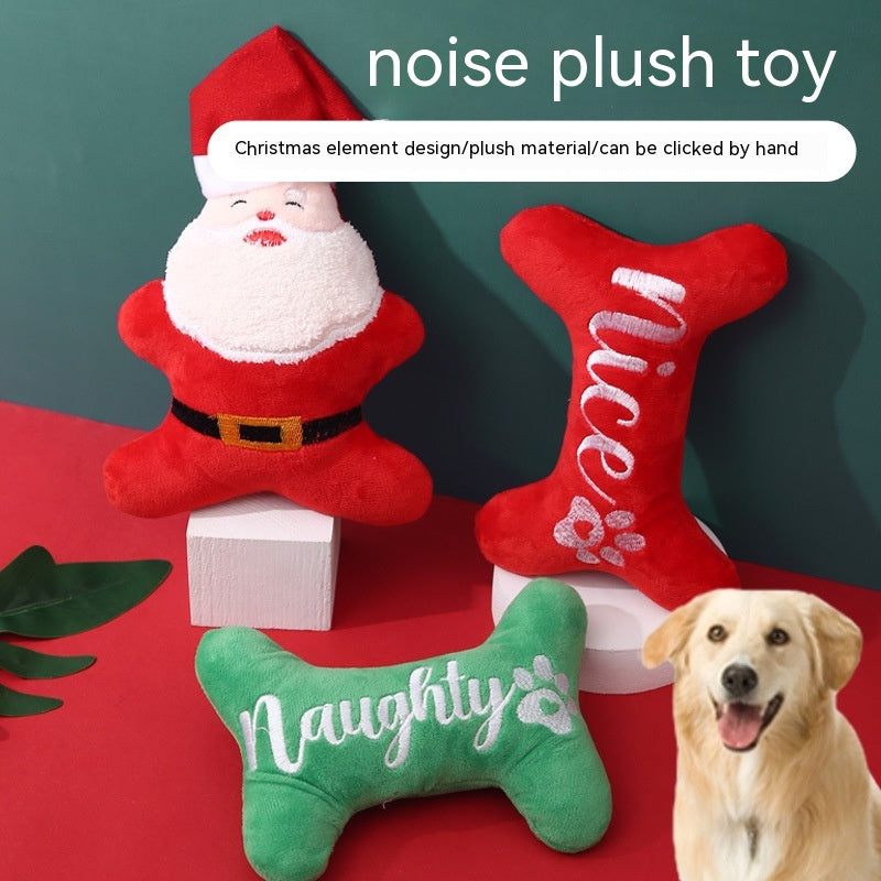 Navidad perro peluche sonido cachorro juguete decoraciones de Papá Noel