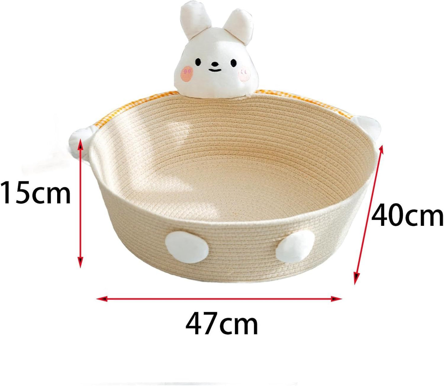 Cama para gatos de cuerda de algodón, casa para gatos, rascador para gatos, tabla para rascar para gatos, cesta tejida, nido para gatos, gatitos, conejos, gatos de interior, conejos