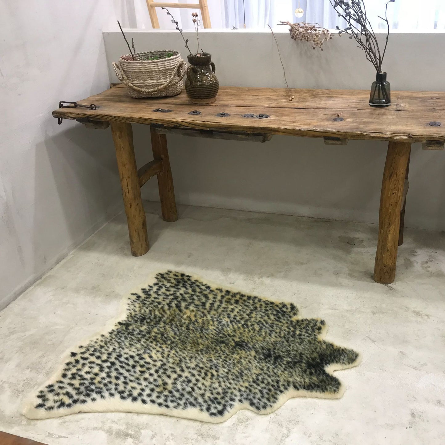 Alfombra del hogar de la sala de estar del dormitorio del estampado animal del estampado de leopardo