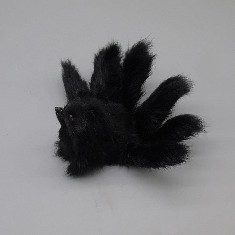 Artificial Nine-tail Fox Home Decoration Wool-like Animal