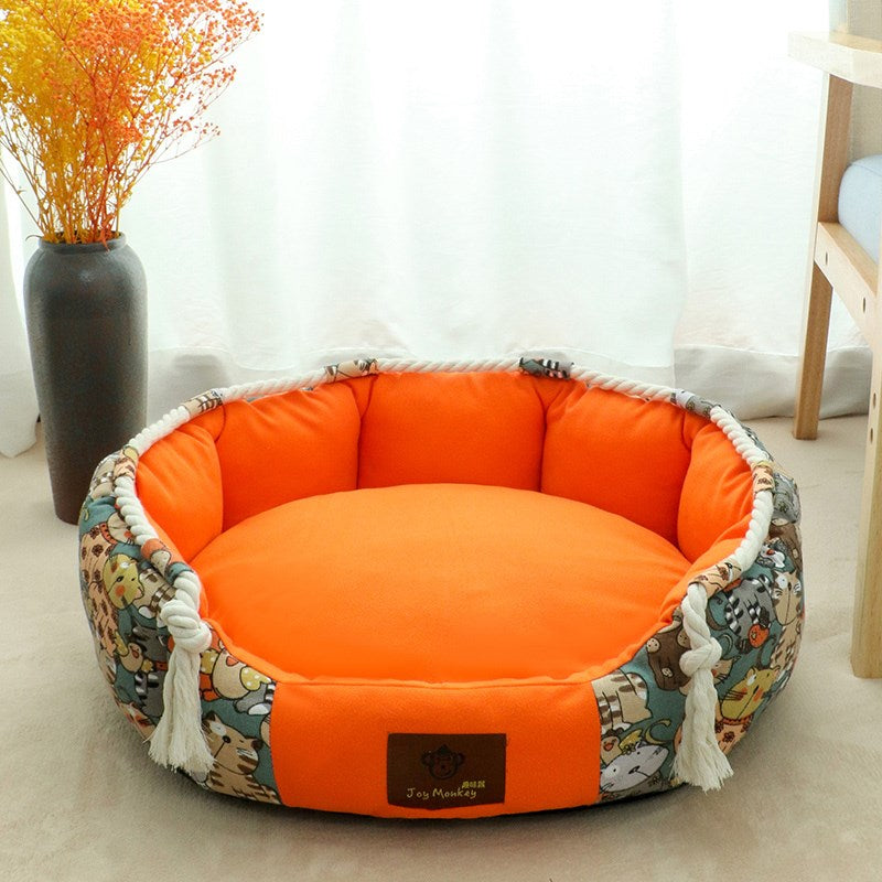 Four Seasons Universal Removable And Washable Pet Kennel Large Dog Bed To Keep Warm