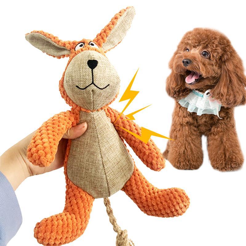 Jouets en peluche pour chien - Jouet couineur en forme mignonne - Résistant aux morsures - Jouet à mâcher pour dents propres - Fournitures pour animaux de compagnie - Jouets interactifs