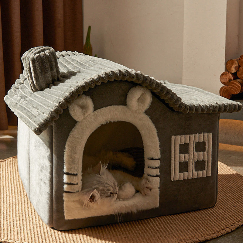 Arena para gatos cerrada Winter Warm Villa