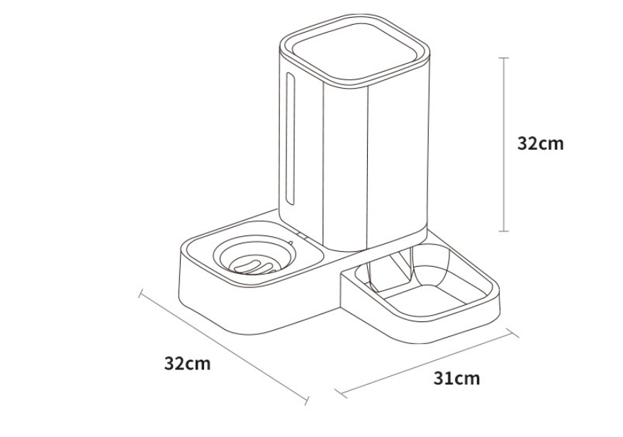 Bol pour animaux de compagnie en plastique double de stockage d'eau automatique pour animaux de compagnie