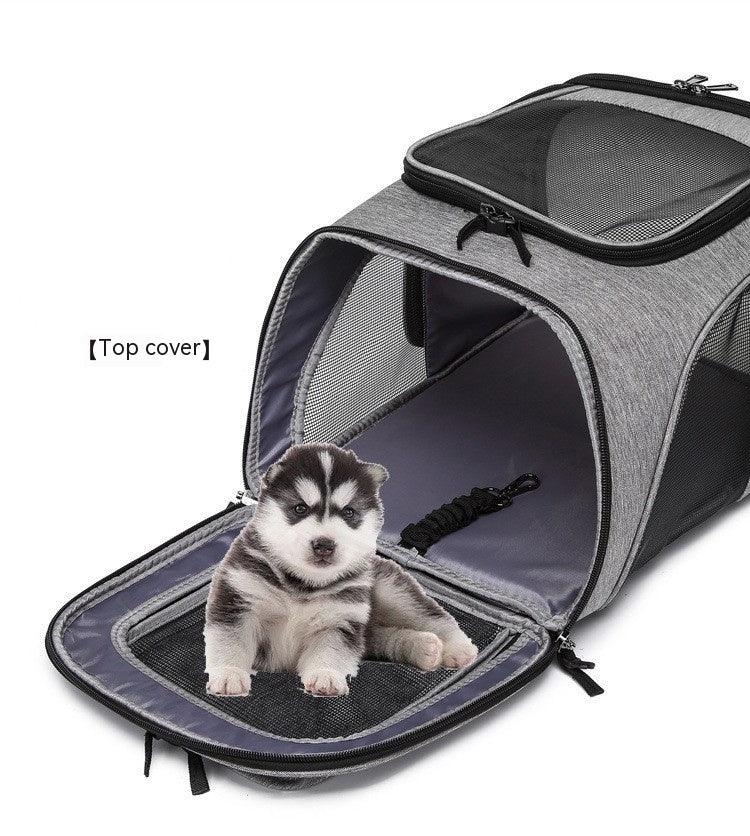 Bolsa extensible para mascotas, bolsa para perros de gran capacidad, mochila portátil para gatos, bolsa plegable para gatos