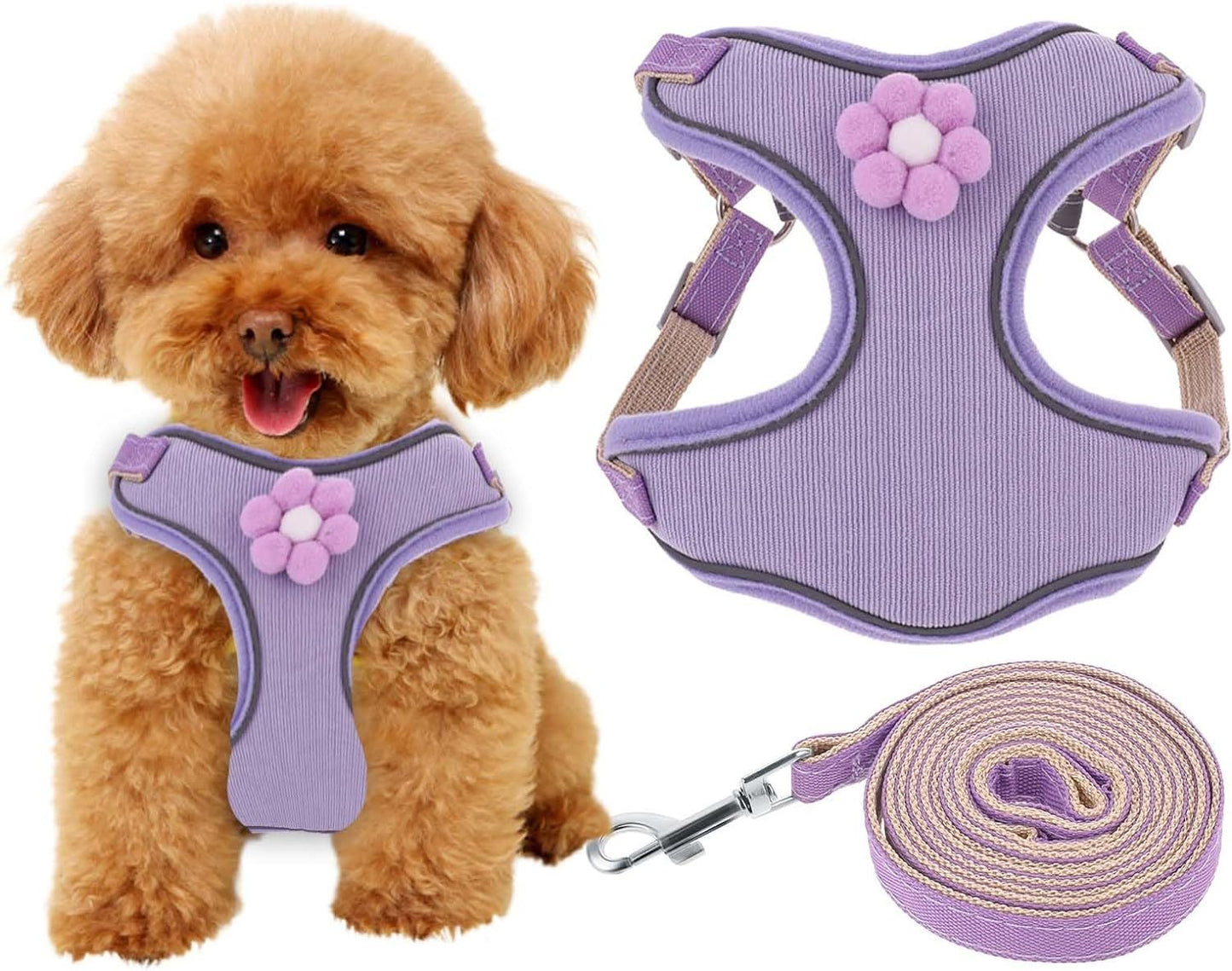 Breathable Mesh Puppy Vest Harness With Quick Release Buckle For Small Medium Large Dogs