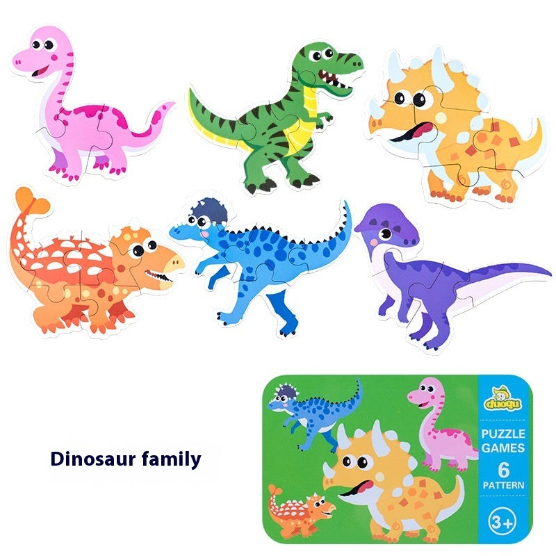 Irregular Block Cartoon Animal Traffic Dinosaur Puzzle Toy