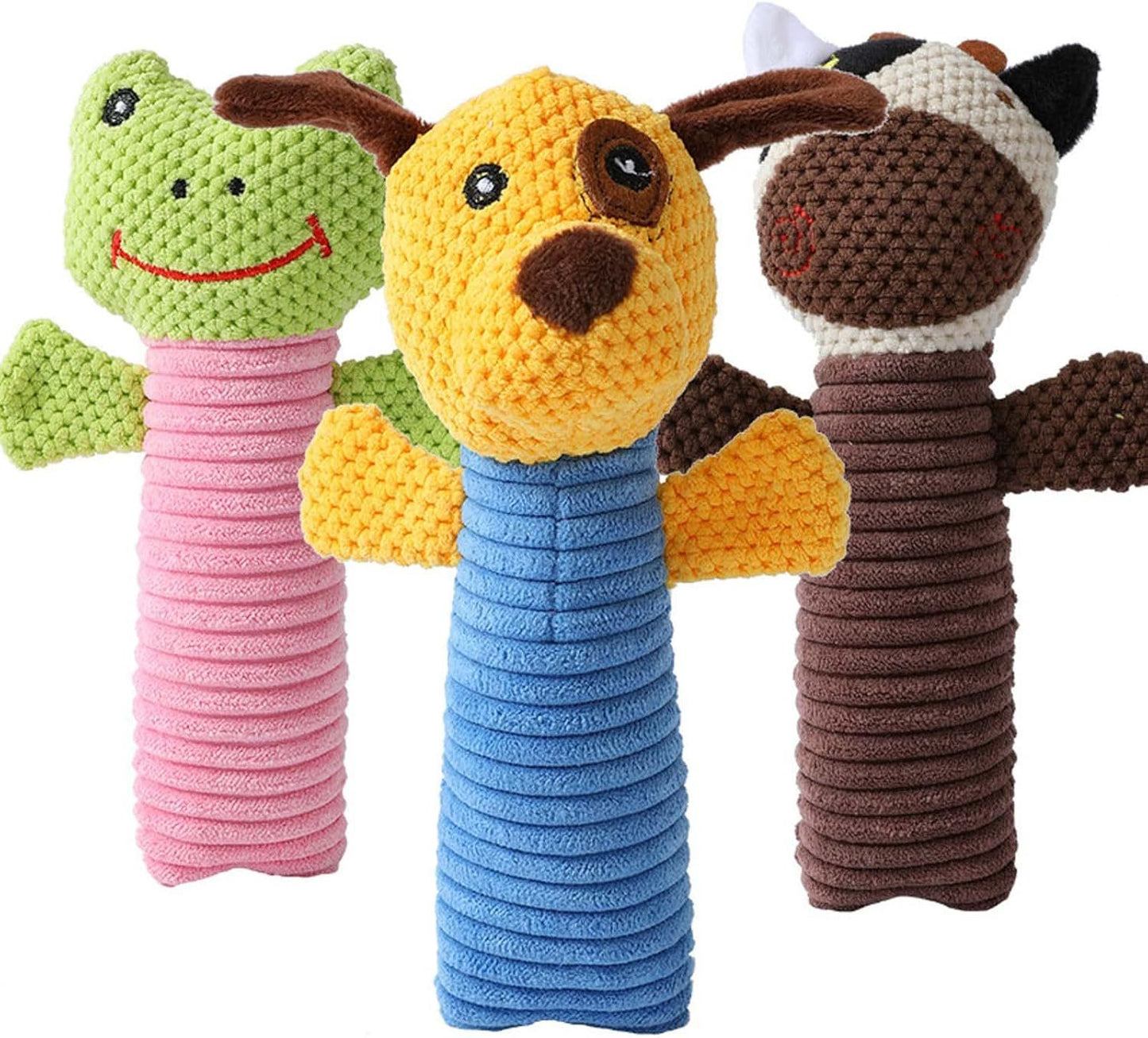 Dog Squeaky Toys Dog Toys Squeaky Stuffed Animals Shape Dog Chew Toy Soft Cleaning Massage Supplies Pet Plush Animals Molar Pet Supplies