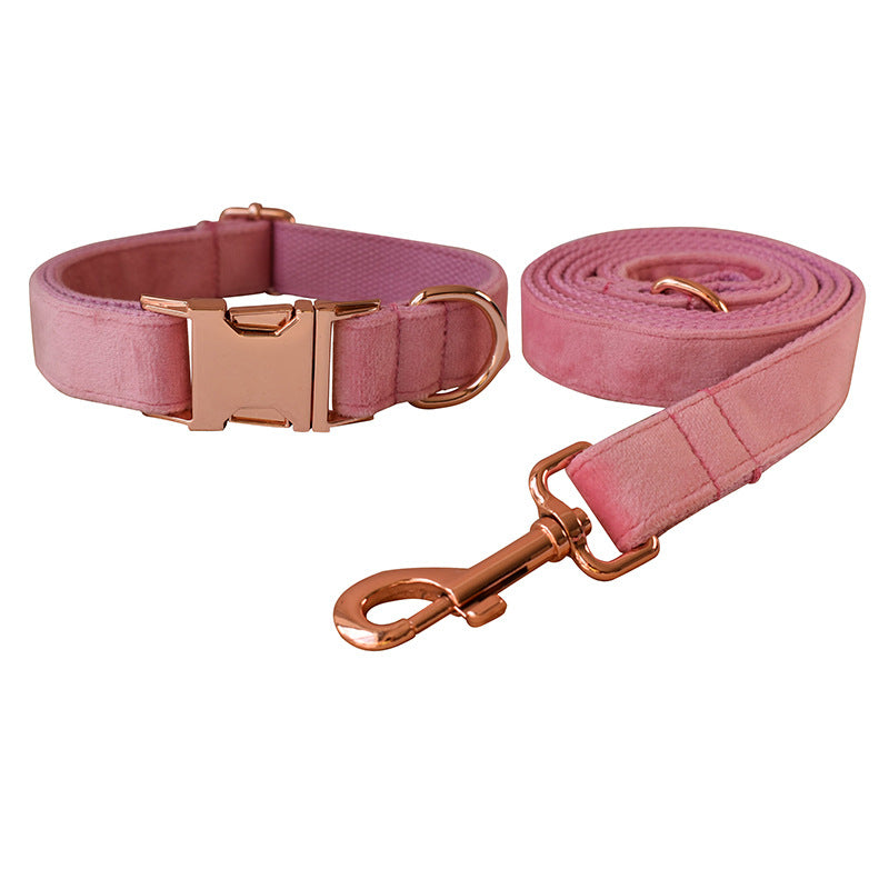 Collier pour chien en velours double couche en microfibre