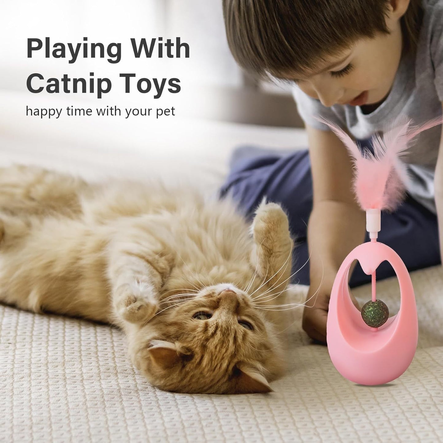 Juguetes de hierba gatera para gatos Juguete para gatos con forma de vaso y bolas de hierba gatera comestibles Juguete interactivo divertido para interiores con plumas Juguete de ejercicio para todas las razas