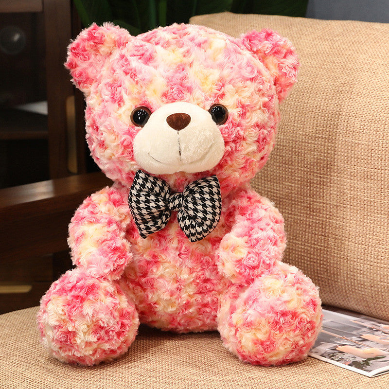 Muñeco de oso de peluche pequeño con forma de rosa para el día de San Valentín