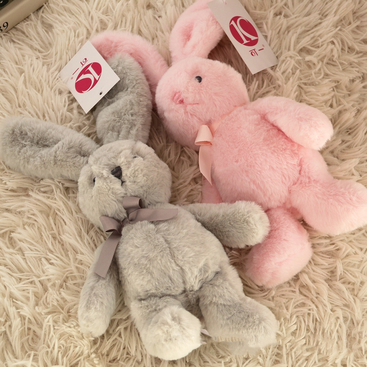 Pareja Pajarita Conejo Peluche