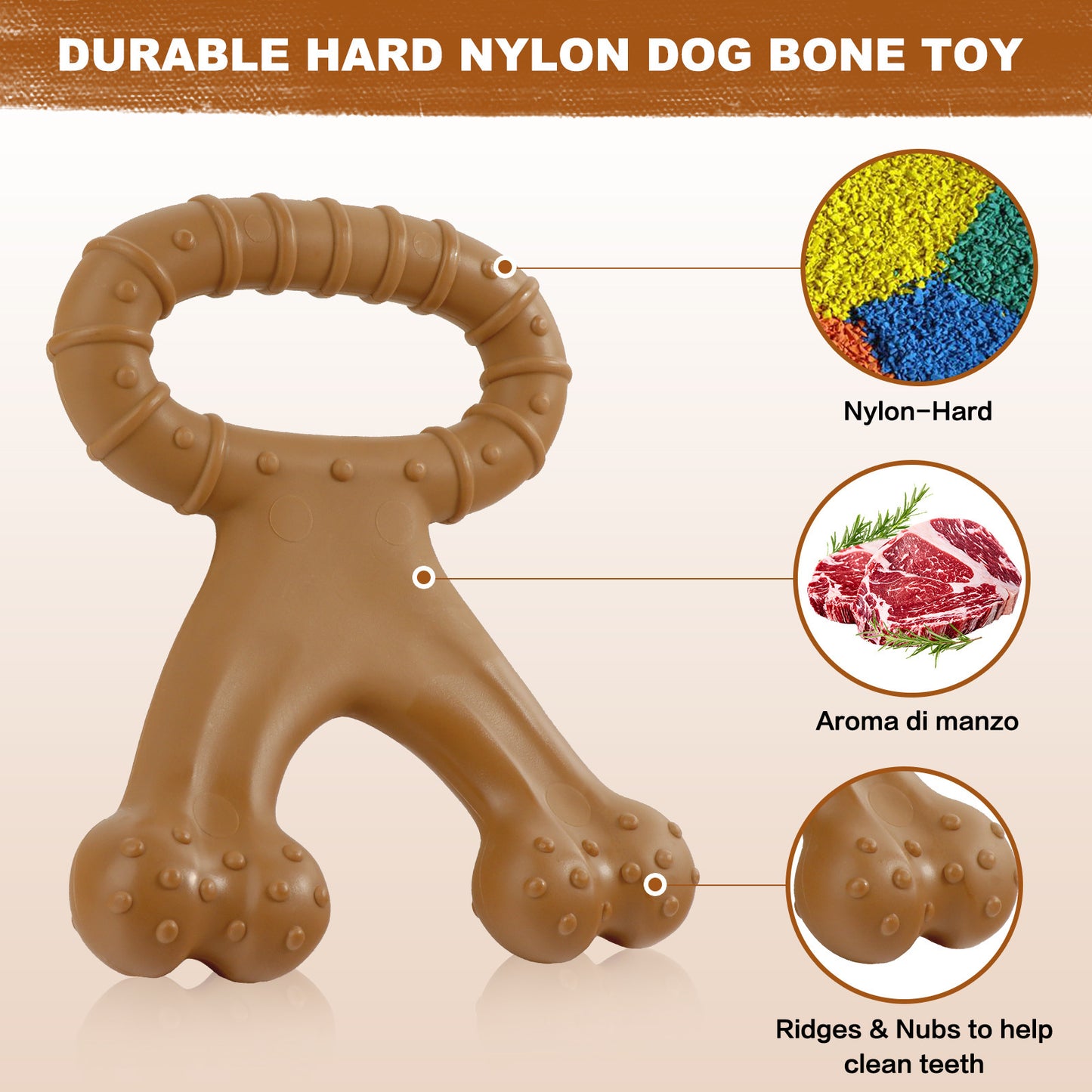 Molar de juguete interactivo para masticar para perros