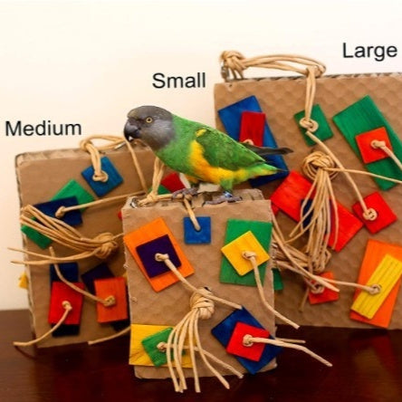 Parrot Colored Building Block Nibbling Toy