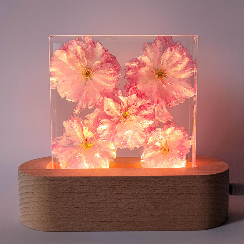 Resin Plant Specimen Small Night Lamp Office Desktop Accessories