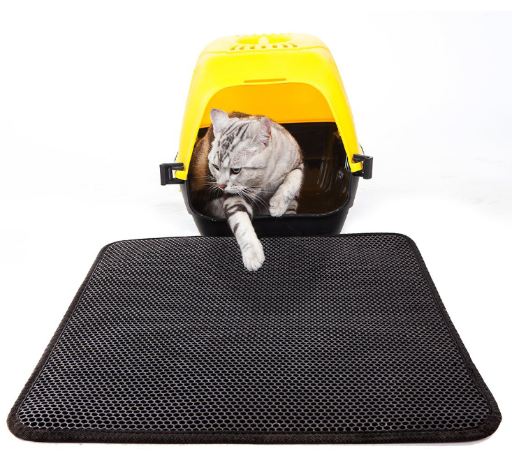 Estera para residuos de Gato impermeable, EVA, doble capa, trampa para arena para gatos, estera para gatos, productos de almohadilla de limpieza, accesorios para gatos