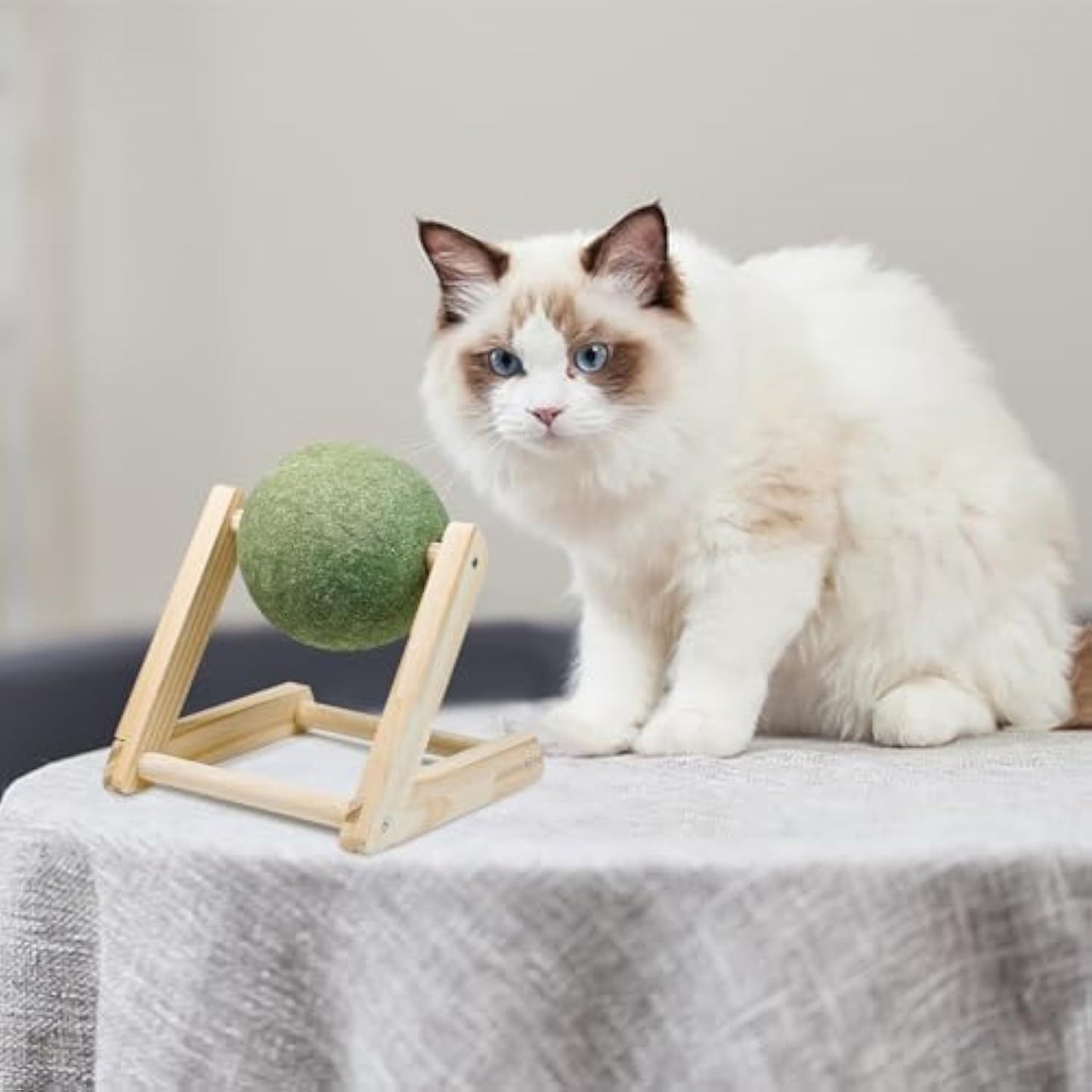 Pelotas de hierba gatera Juguetes de hierba gatera para gatos Hierba gatera para gatos Juguetes de hierba gatera seguros y saludables Bola gigante de hierba gatera con soporte Juguetes para gatos de interior